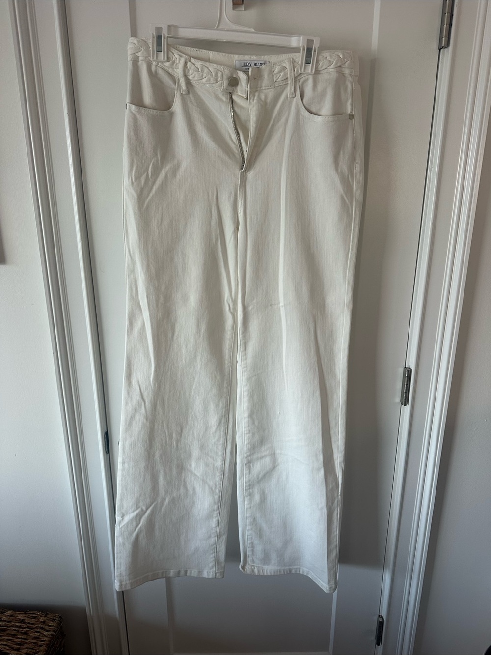 Judy Blue Cream Wide-Leg Chinos
